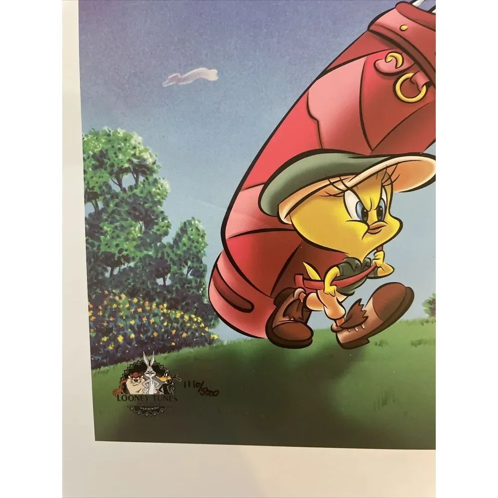 Looney Tunes Caddy With‎ A Tattitude Limited Edition 1110/5000 Golf Tweety Art